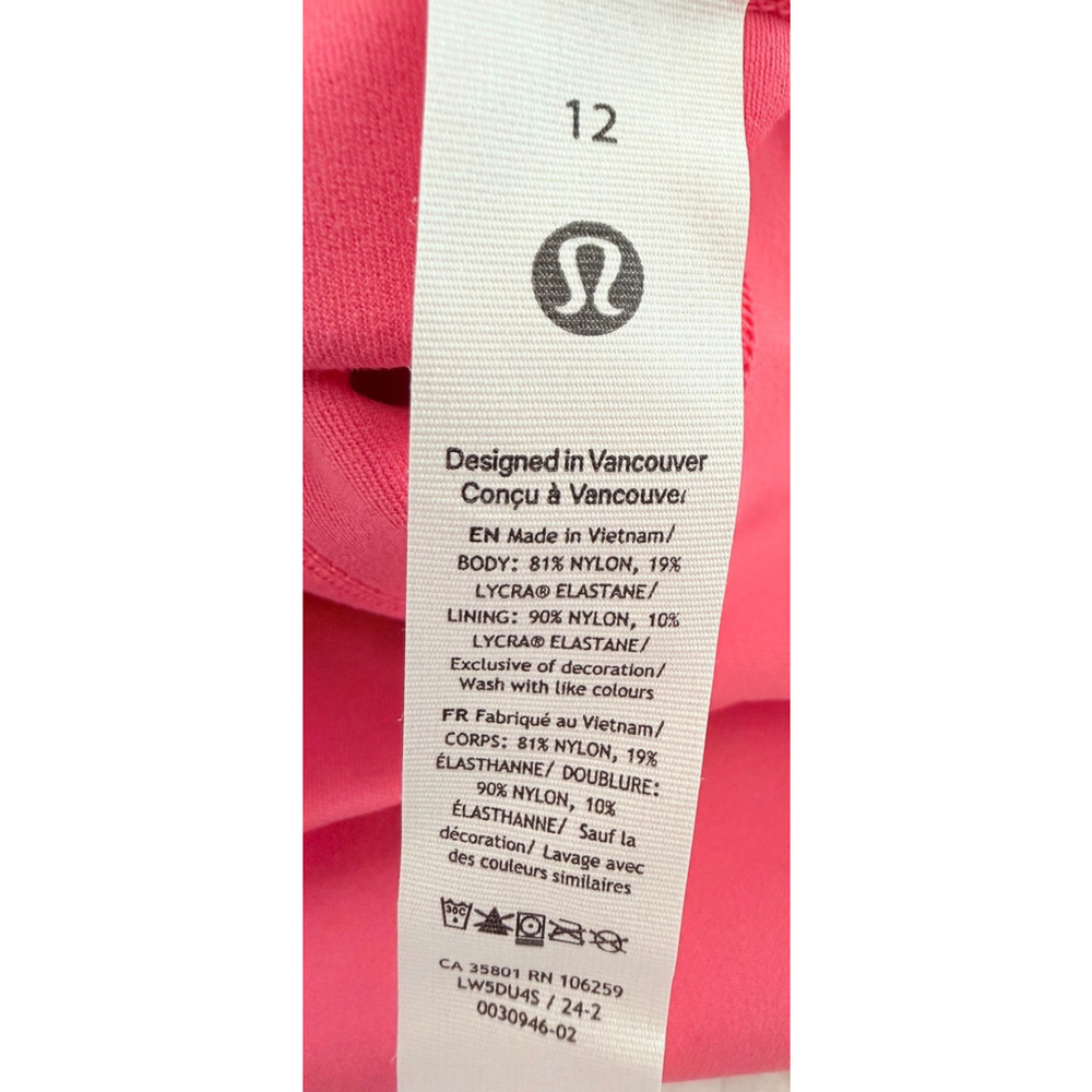 LULULEMON ALIGN HIGH RISE LEGGING 25” POCKETS GLAZE PINK SIZE 12 Waist 14.5”NWT - Picture 7 of 9